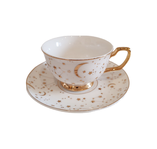 Teacup - Moon and Stars White