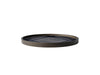 Ink Linear Glass Round Tray, 30cm