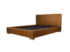 Moderna King Bed No Drawer, Parrot Maple Leather