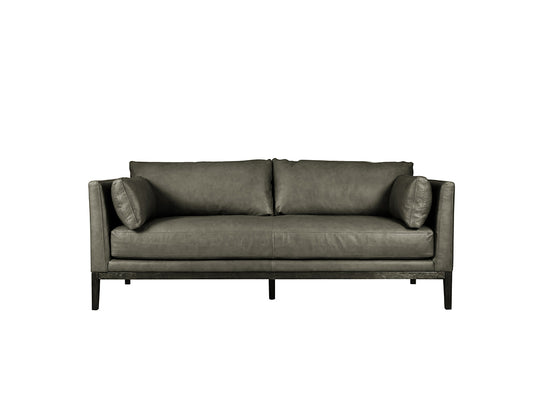 Vancouver 2 Seat Sofa, Parrot Grey Leather