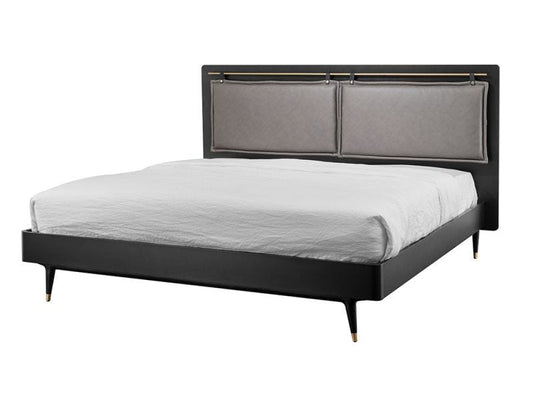 Dean Upholstered Queen Bed, Black