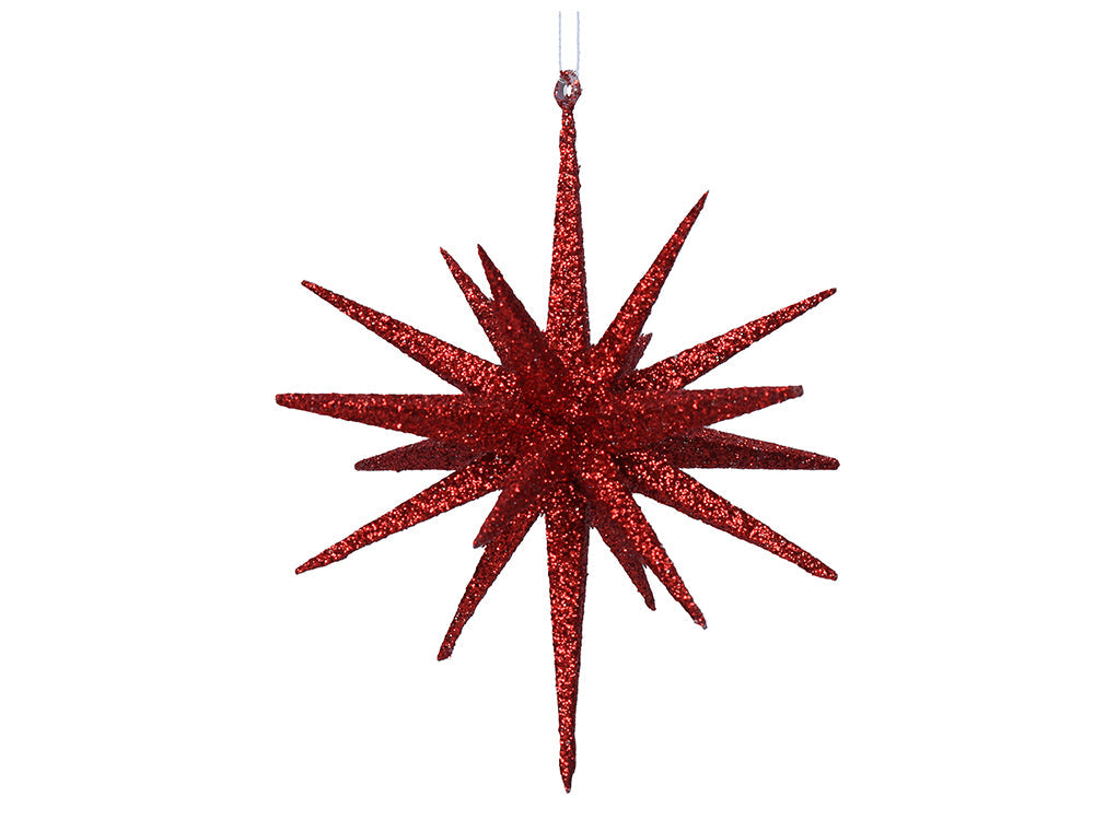 Glitter Bethlehem Star, Red