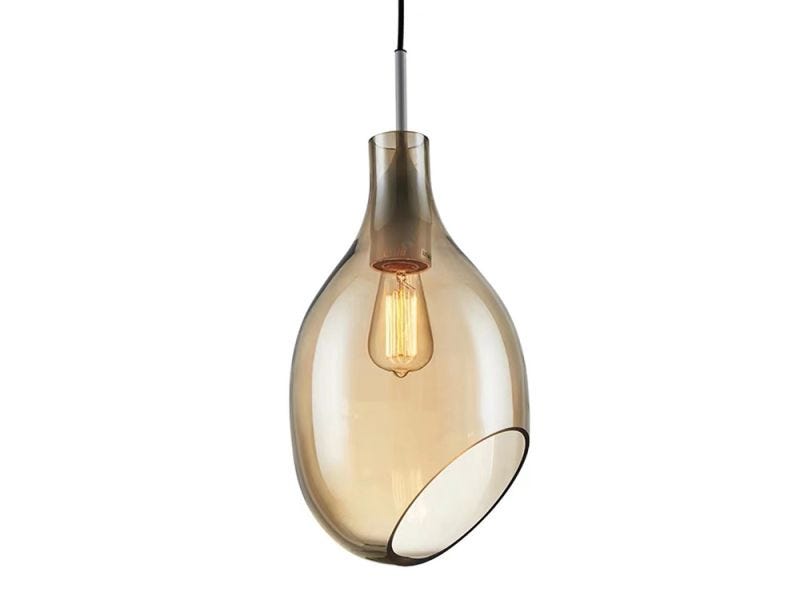 Arlo cut pendant lamp, Amber