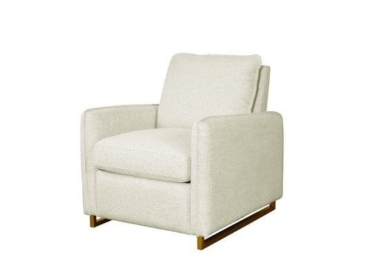 Beltran Recliner, Alcott Ivory, Gold Base