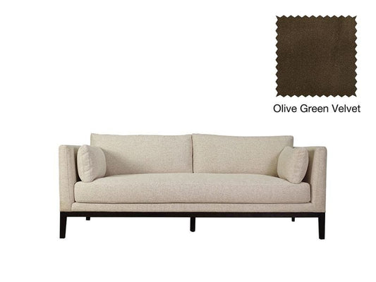 Vancouver 2 Seat Sofa, Olive Green Velvet