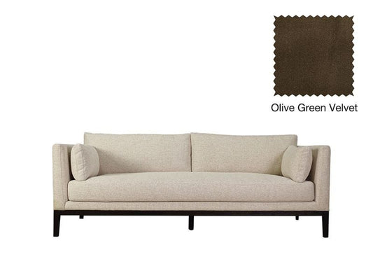 Vancouver 3 Seat Sofa, Olive Green Velvet