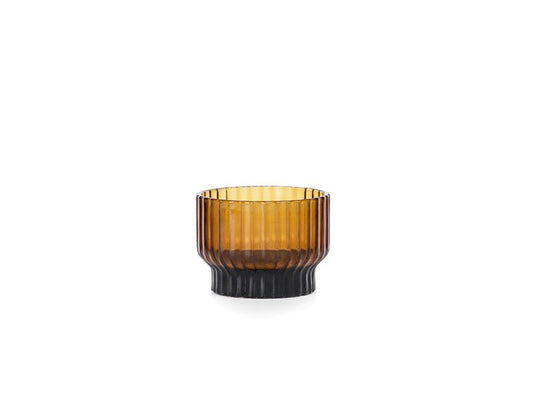 Volta Tealight Candle Holder, Amber