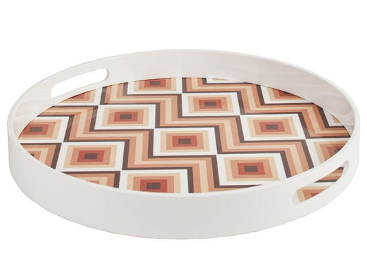 Felix Lacquered Tray, Round