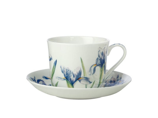 Floriade Cup & Saucer, 480ml Irises