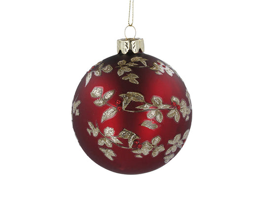 Burgundy & Gold Bauble