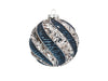 Textured Spiral Bauble, 10cm Navy