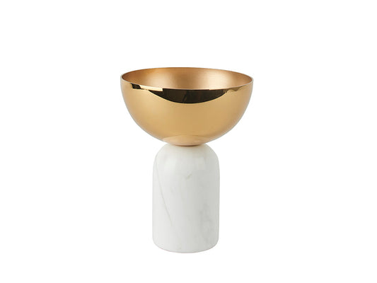 Ingrid Display Bowl on Marble Pillar, Low