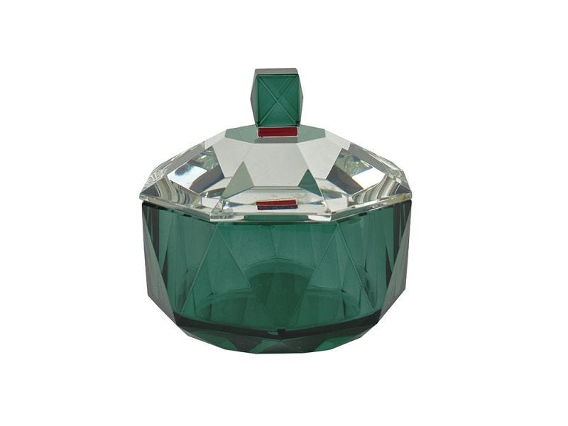 Nancy Crystal Jar, Emerald