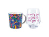 Wild At Heart Africa Mug & Glass Set, Navy