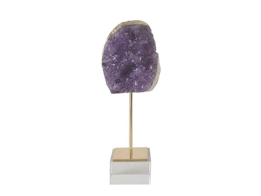 Druzy Stone Sculpture, Purple
