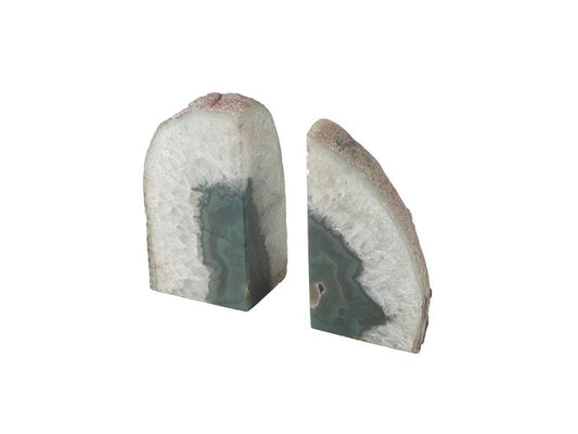 Agate Bookends, Green