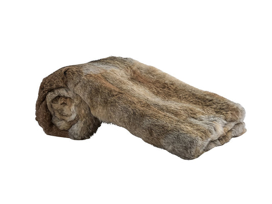 Plush Fur Bed Runner, Beige 220x60cm