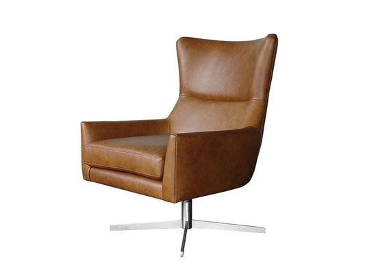 Dominic Swivel Chair, Parrot Maple Leather