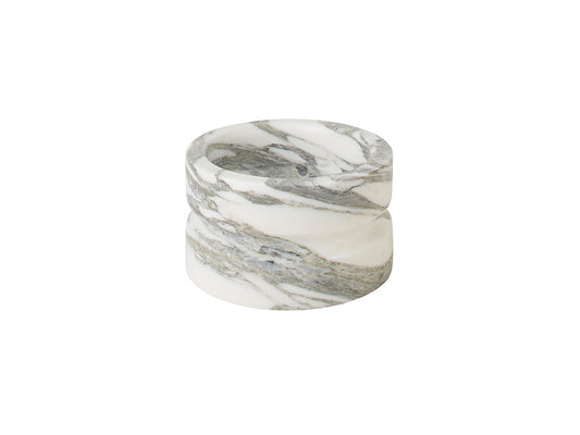 Le Blanc Candle Holder, White Marble Low