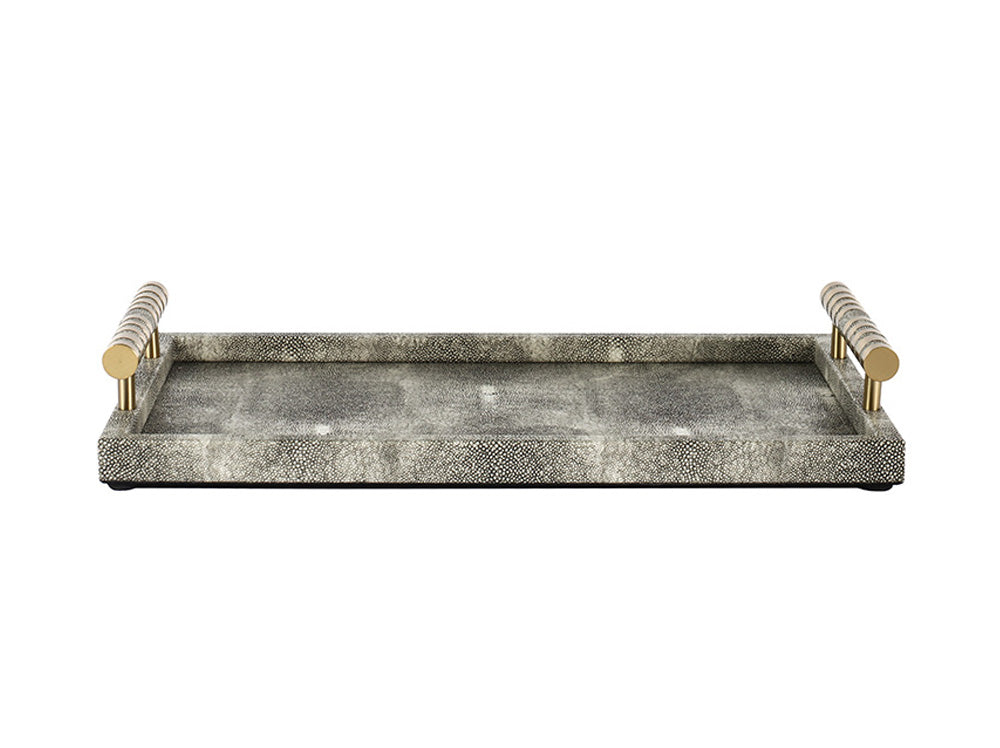 Loretta Handle Tray, Charcoal