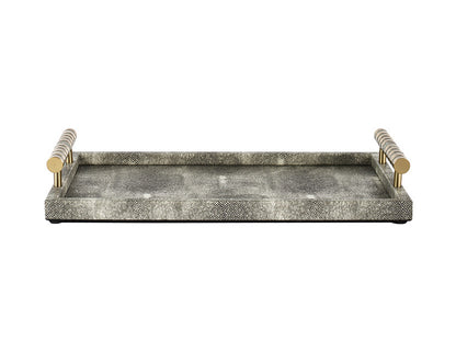 Loretta Handle Tray, Charcoal