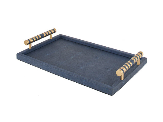 Loretta Handle Tray, Navy