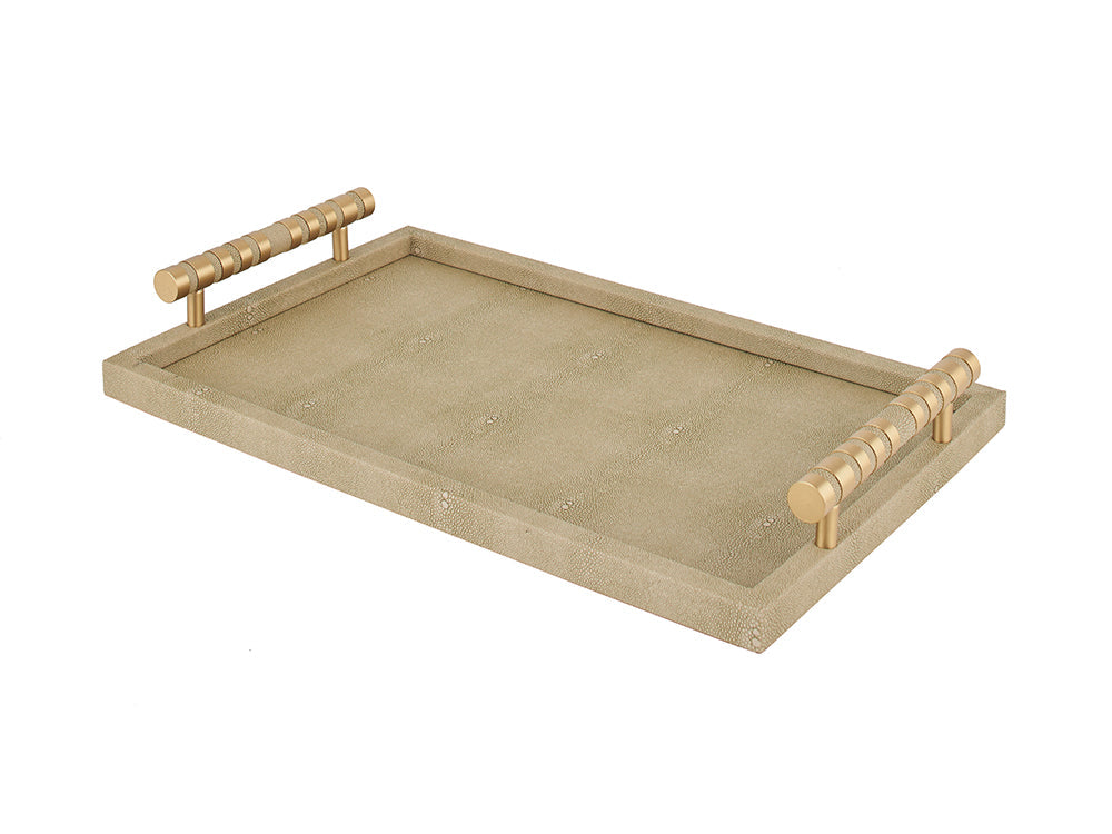 Loretta Handle Tray, Taupe