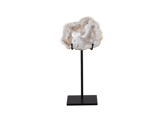 Quartz Geode on Metal Stand