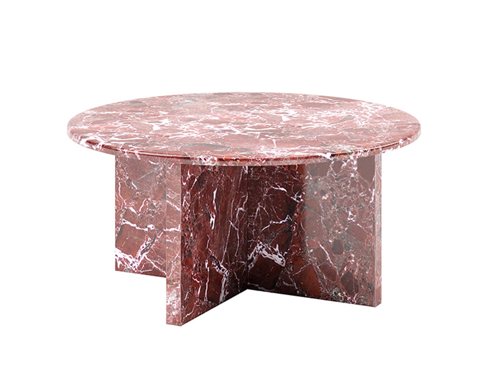 Gianni Marble Coffee Table, Violet Red