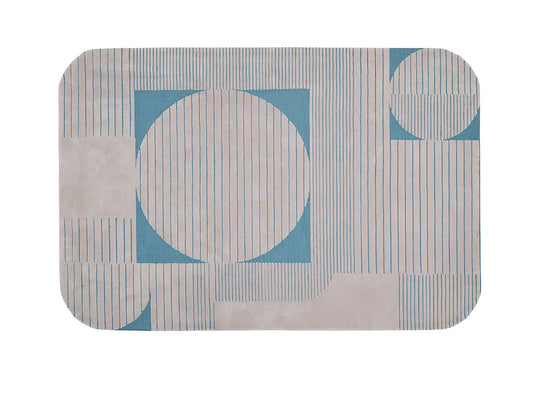 Casa Geometric Rug, Blue