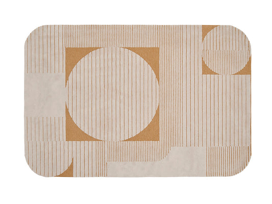 Casa Geometric Rug, Camel