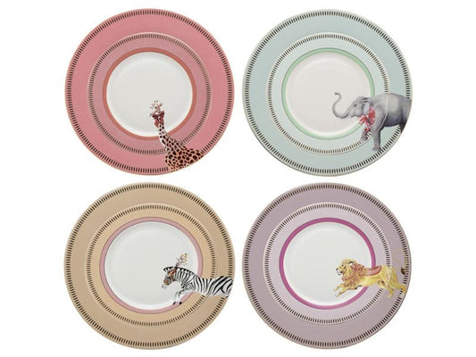 Animal Side Plates Set of 4, 20cm