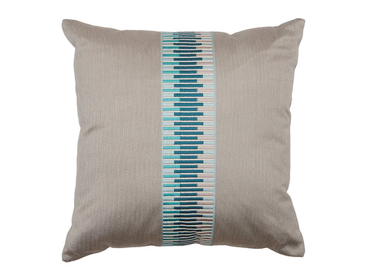 Stripe Cushion Cover, Turquoise 50x50cm