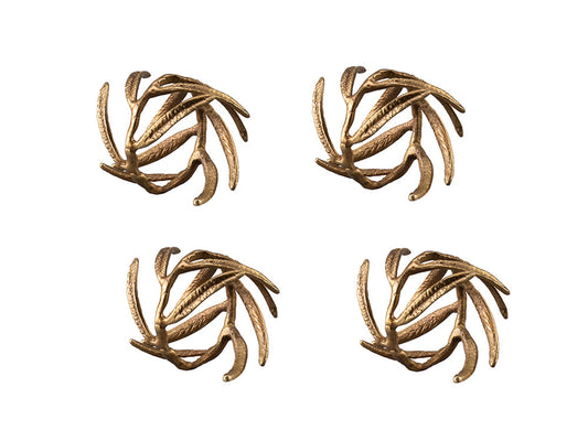 Mustard Stem Napkin Ring Set of 4