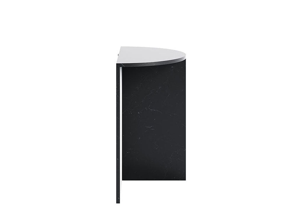 Gianni Marble Console, Shiny Black Marble