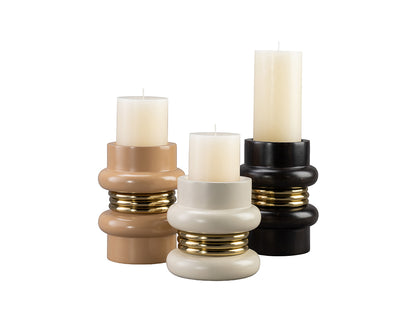 Ringo Candle Holder, White