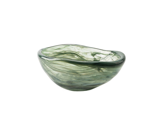 Alabaster Glass Bowl, Green Large