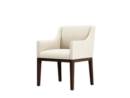 Norton Brown Dining Chair, A.Ivory