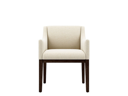Norton Brown Dining Chair, A.Ivory