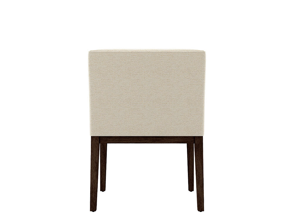 Norton Brown Dining Chair, A.Ivory