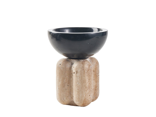 Travertine & Marble Display Bowl, Small