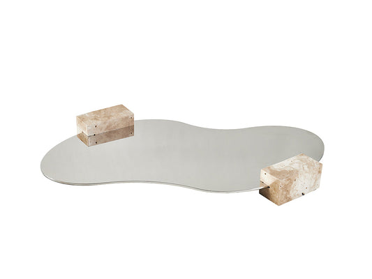 Travertine Mirror Tray, Cloud