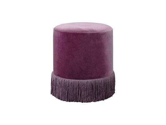 Bridget Fringe Stool, Aubergine