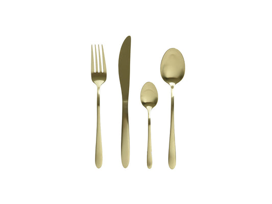 Cutlery Set of 16, Gold