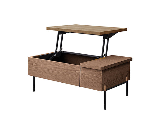 Tivoli Lift Up Coffee Table with Drawer, Walnut