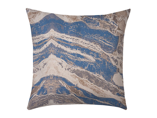 Marbleized Cushion Cover, Blue 50x50cm