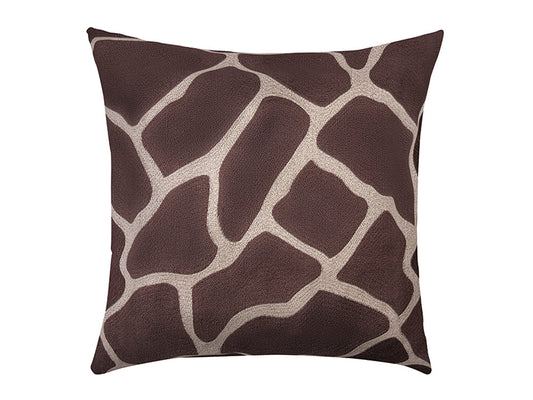 Giraffe Pattern Cushion Cover, Chocolate 50x50cm