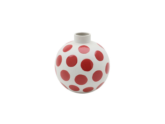 Polka Dots Vase, Red