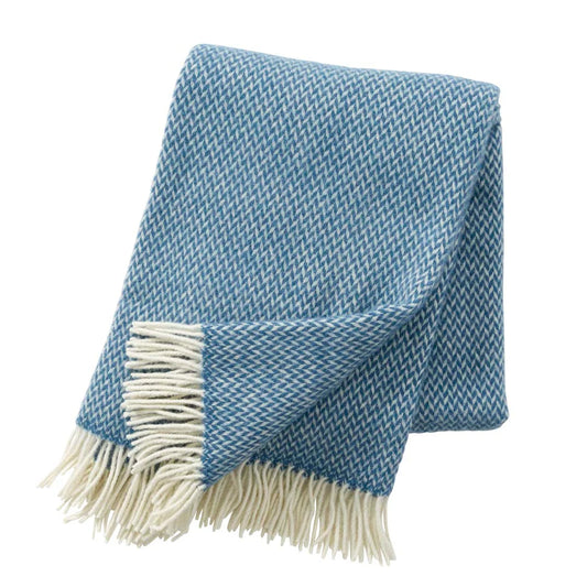 Pulse Lambs Wool Throw, Blue