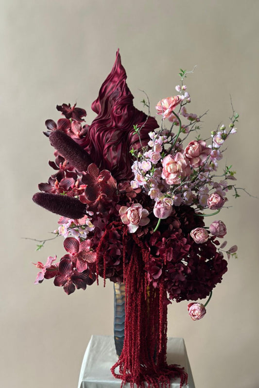 Crimson Blush Flower Arrangement